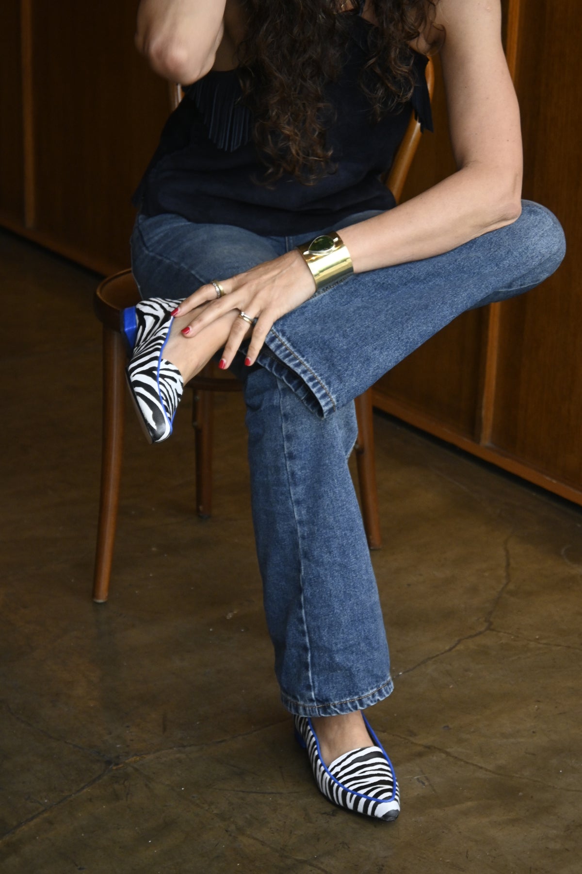 Mocasín María Cebra