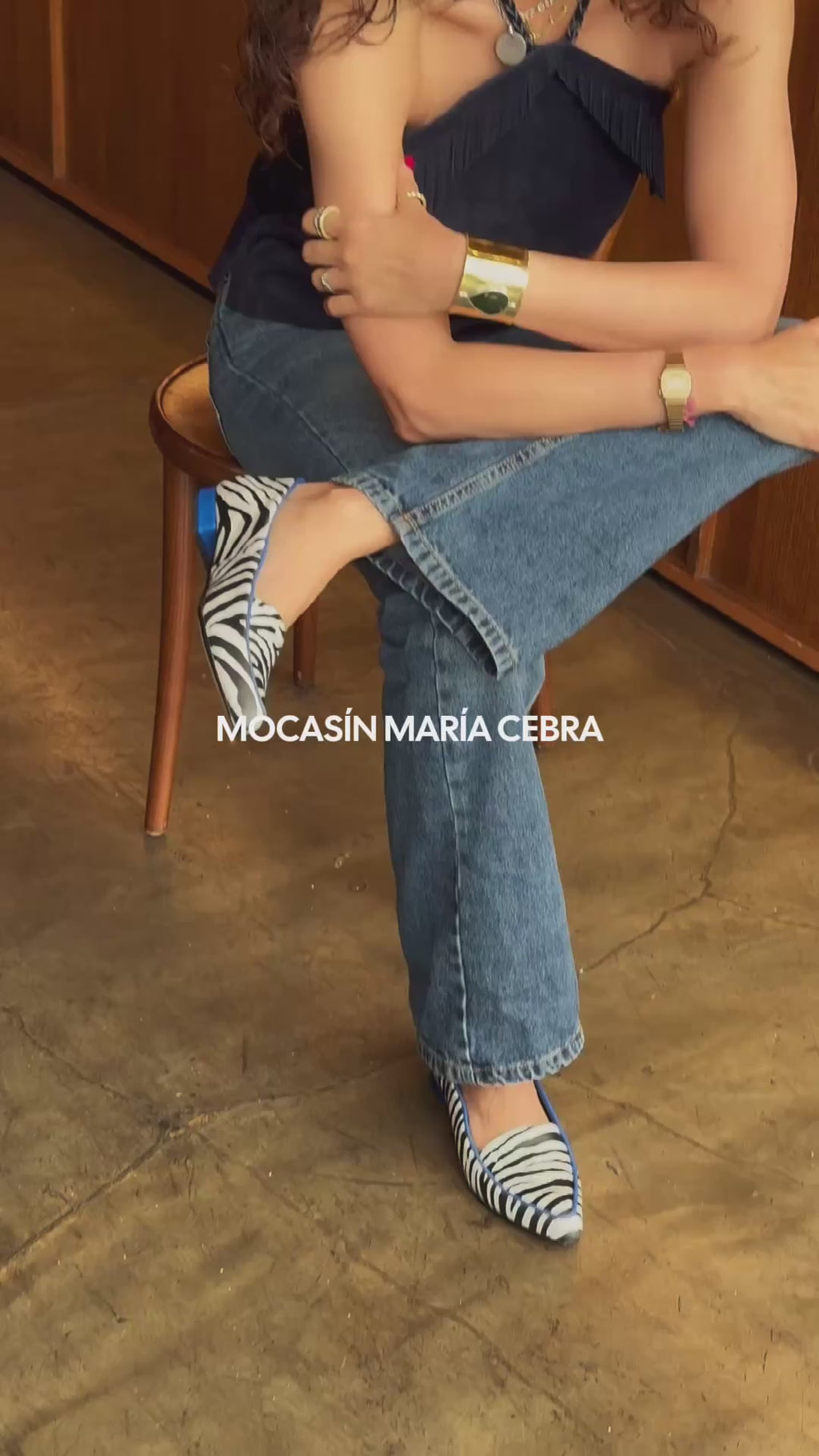 Mocasín María Cebra